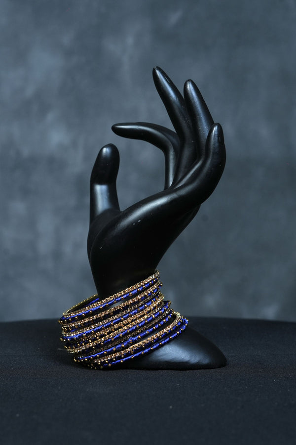 Silk thread bangles and golden bead work Bangles By JCSFashion