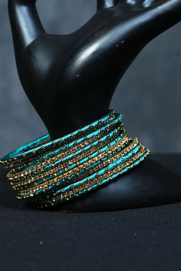Golden Opulence: 23 Silk Thread Bangles for Luxe Elegance at JCSFashions