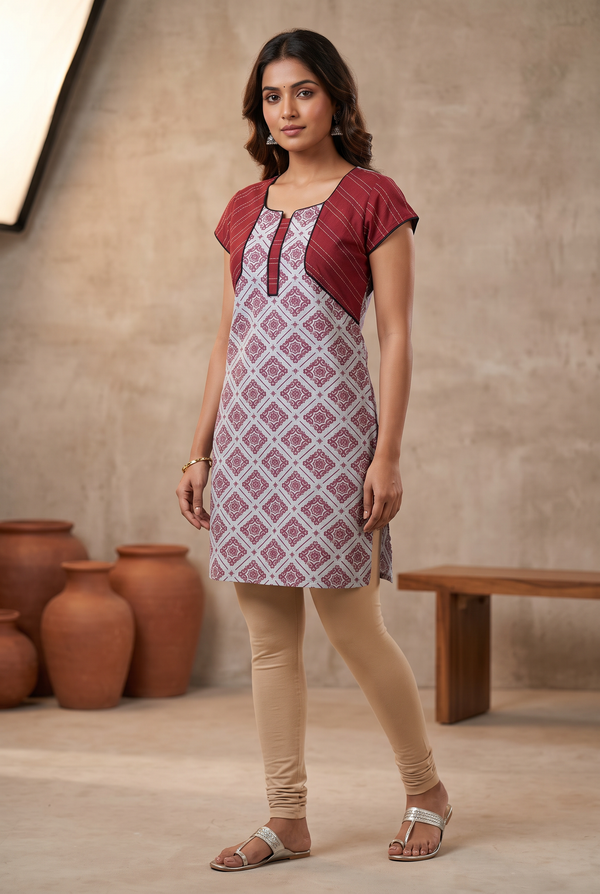 Cotton Kurti for Women – 28in Short with Trendy Sleeves