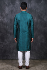 Elegant Men's Diamond Pattern Kurta for Timeless Style - JCSFashions - AI Model Photo 3