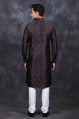 Men's Exquisite Jacquard Kurta - Tradition Meets Style with JCS Fashions - AI Model Photo 2