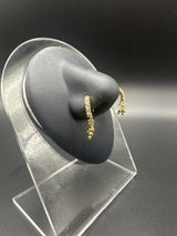 Gold-Tone Crystal Nath Nose Pin - Dual-Use Nose Ring & Clip-On Earring Jewelry JCS Fashions