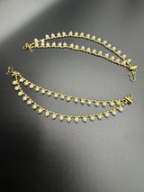 Gold-Plated Pearl Ear Chain for Women - 6 Inch Jewelry JCS Fashions