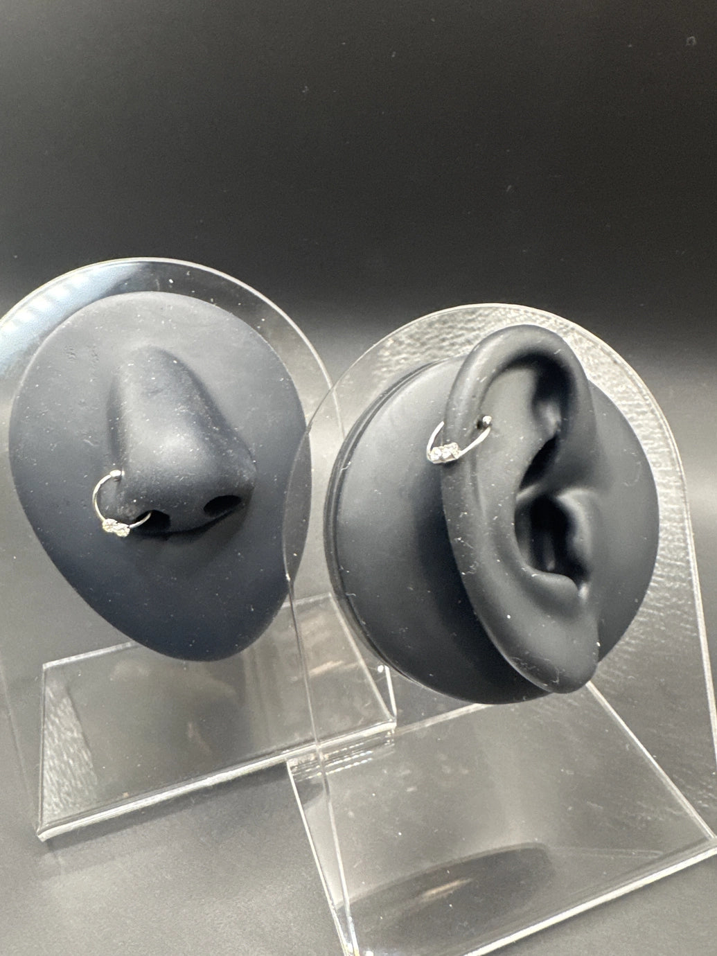 Silver Crystal Nath Nose Ring - Bridal Indian Nose Pin for Women Jewelry JCS Fashions