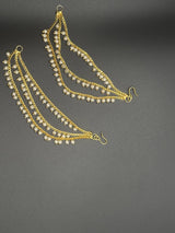 Gold-Tone 3-Layer Pearl Maatal - 4 inch Jewelry JCS Fashions