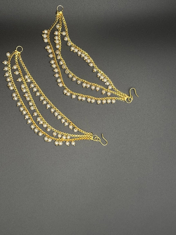 Gold-Tone 3-Layer Pearl Maatal - 4 inch Jewelry JCS Fashions
