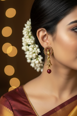 Antique Look Peacock Jhumka Earrings in Multiple Colors