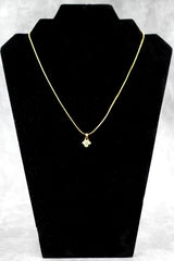 Gold-Tone Stone Pendant Chain Necklace Set for Women | Ethnic Neckwear Jewellery - Gold