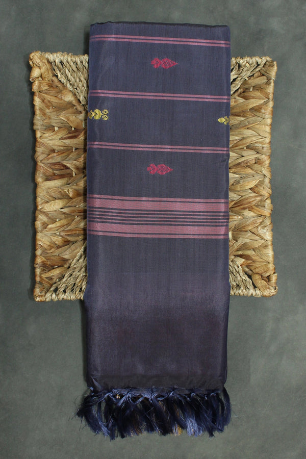 Vaazhai Naar (Banana Pith) Saree with Traditional Zari Border and Small Butta - Orange