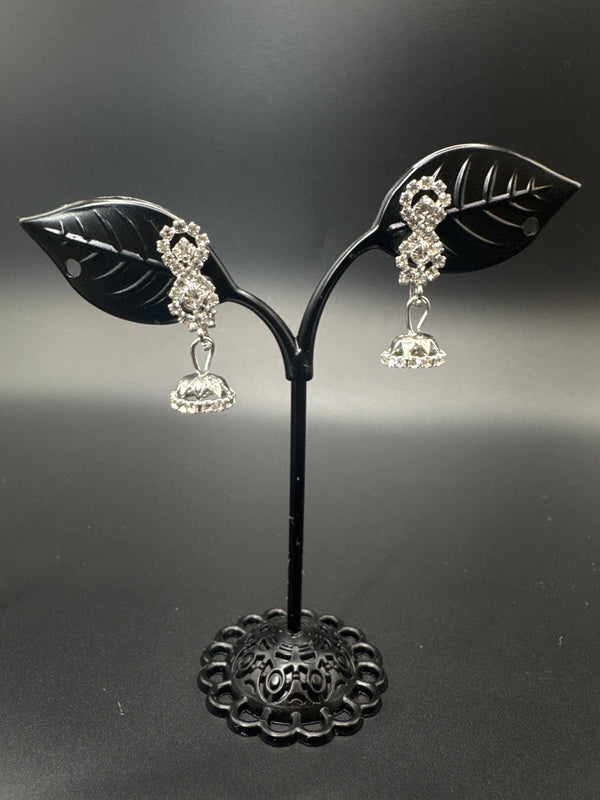 Silver Clip-On Crystal Drop Earrings for Non-Pierced Ears Jewelry JCS Fashions