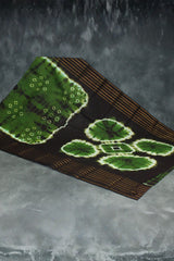 Mehendi Green Sungudi Cotton Bandhani Saree with Zari Border Saree JCS Fashions Mehendi Green 5.5 meters