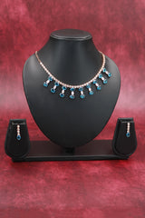 Oval Stone Statement Necklace Set with Matching Earrings for Women - Fashion Jewellery