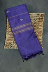 Banana pith/ Vaazhai naar saree with beautiful Zari border, Comes with full body small butta,  
No blouse piece - Mehendi Green &Violet