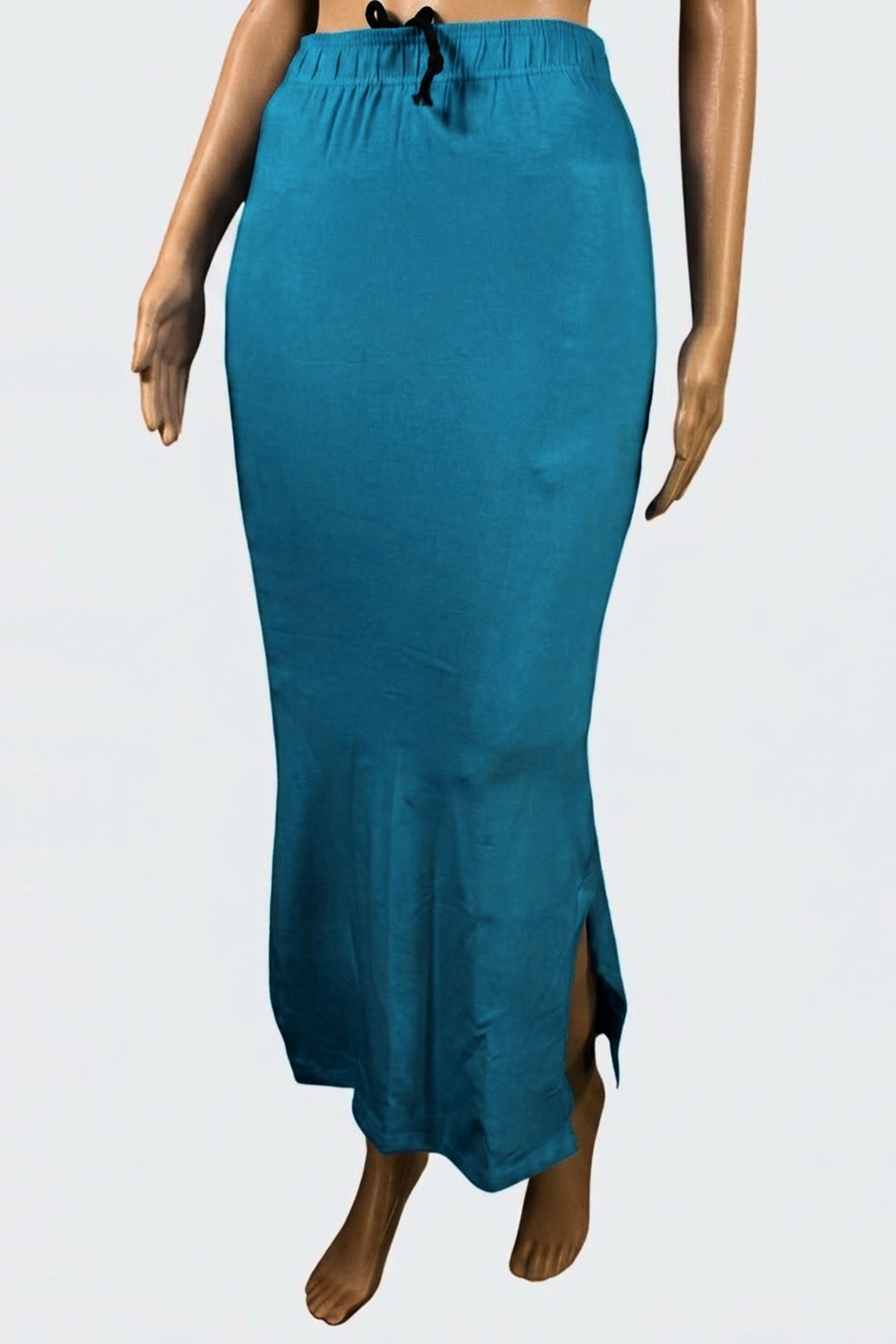 Turquoise Blue 4-Way Lycra Shapewear Inskirt for Women, Stretch Slip Skirt - Turquoise Blue