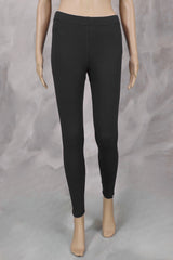 Black 4 Way Lycra Cotton Leggings with Smooth Finish Silicon Wash for All-Season Daily Wear - Black