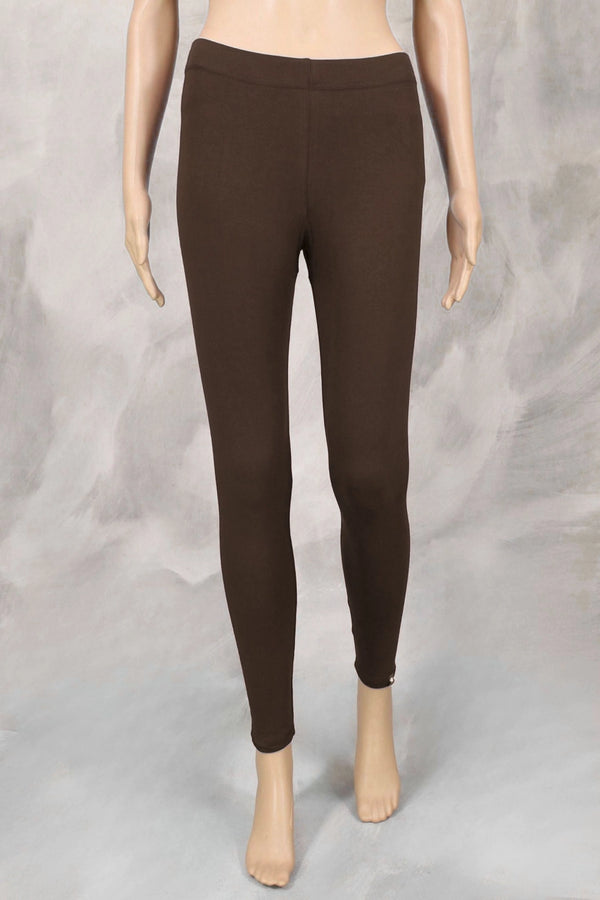Honey Ankle Length 4-Way Lycra Leggings for Women, Smooth Finish Silicon Wash - Honey