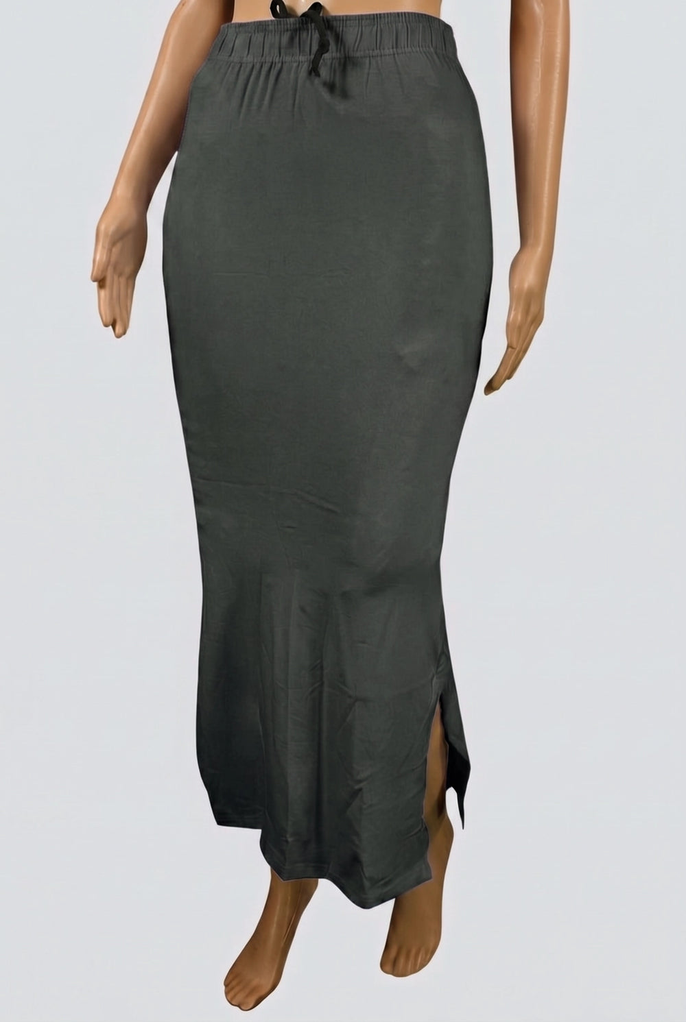 Dark Green Shapeware Petticoat with Side Cut for Smooth Fit and Comfort - Dark Green