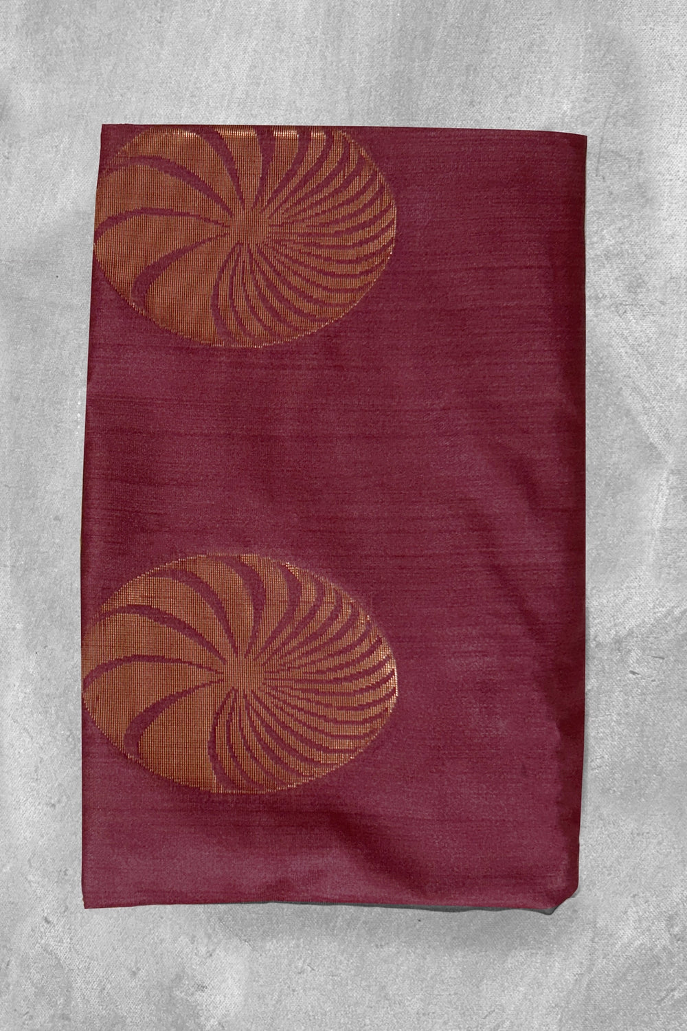 Maroon Korvai Soft Silk Border Saree with Delicate Gold Zari Buttas and Traditional Floral Border - Maroon