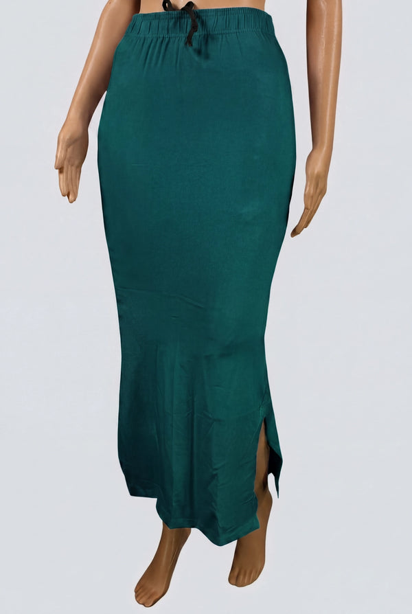 Hunter Green Shapewear Petticoat with Side Cut & Adjustable Drawstring Waist for Women - Hunter Green