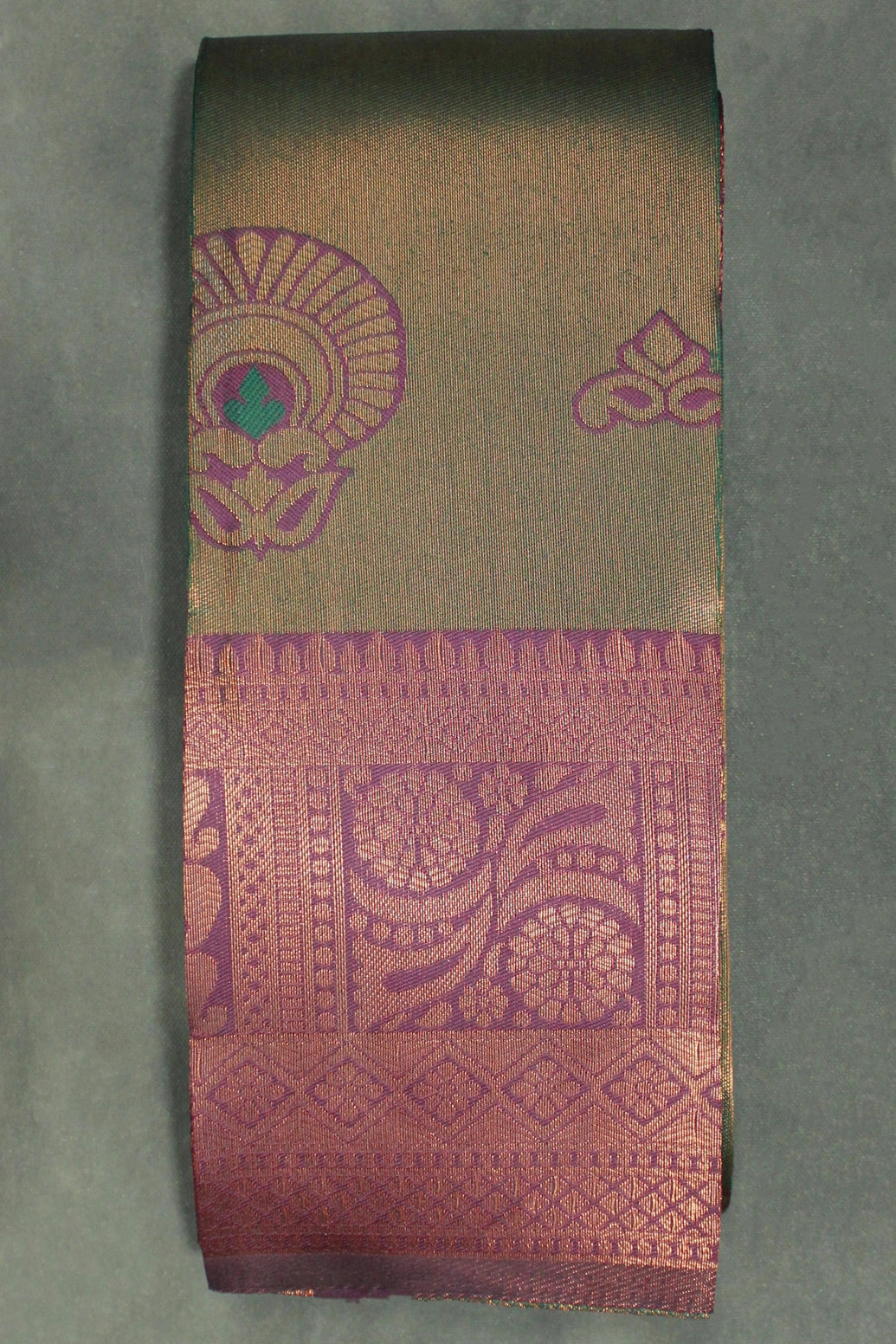Kubera Pattu Saree Mehendi Green with Zari Design Border and Matching Blouse - Semi Silk Traditional Wear - Mehendi Green