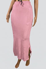 Light Pink Shapewear Petticoat with Side Cut and Elastic Waist for Women, Length 38 In - Light pink