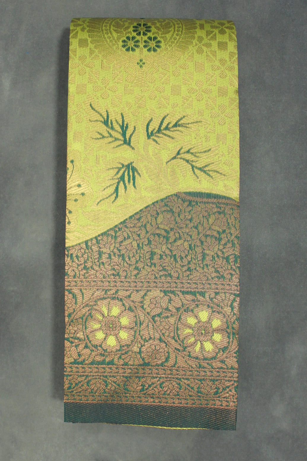 Green Kubera Pattu Saree with Traditional Border and Blouse Piece - Semi Silk - Green