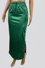 Green Lycra Shapewear Petticoat with Side Cut for Women - Stretchy Waist Support - Green