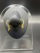 Gold-Tone Crystal Nath Nose Pin - Dual-Use Nose Ring & Clip-On Earring Jewelry JCS Fashions Gold 0.5 inch