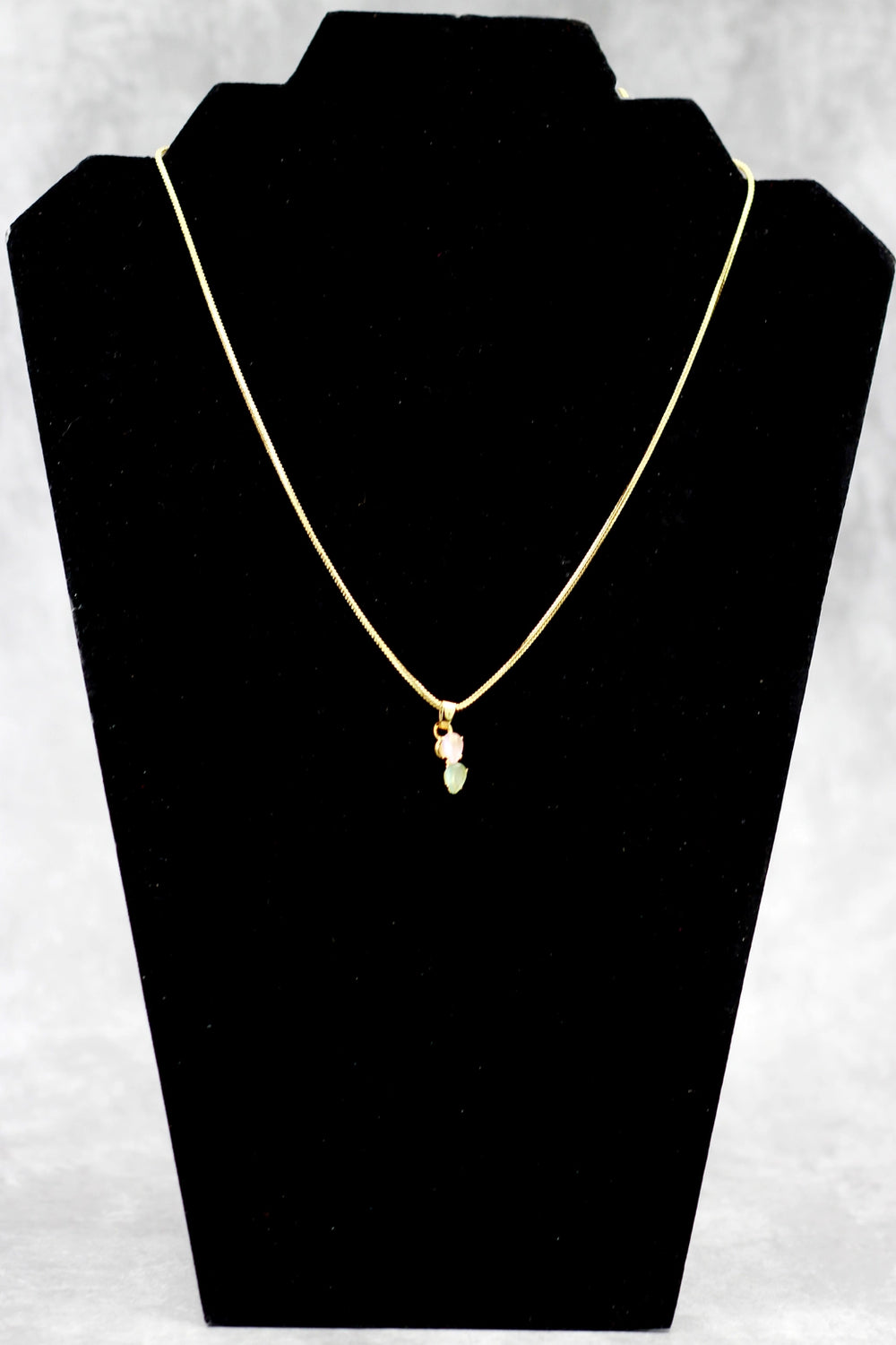 Gold-Tone Neck Set with Delicate Stone Pendant for Traditional Ethnic Wear - Gold