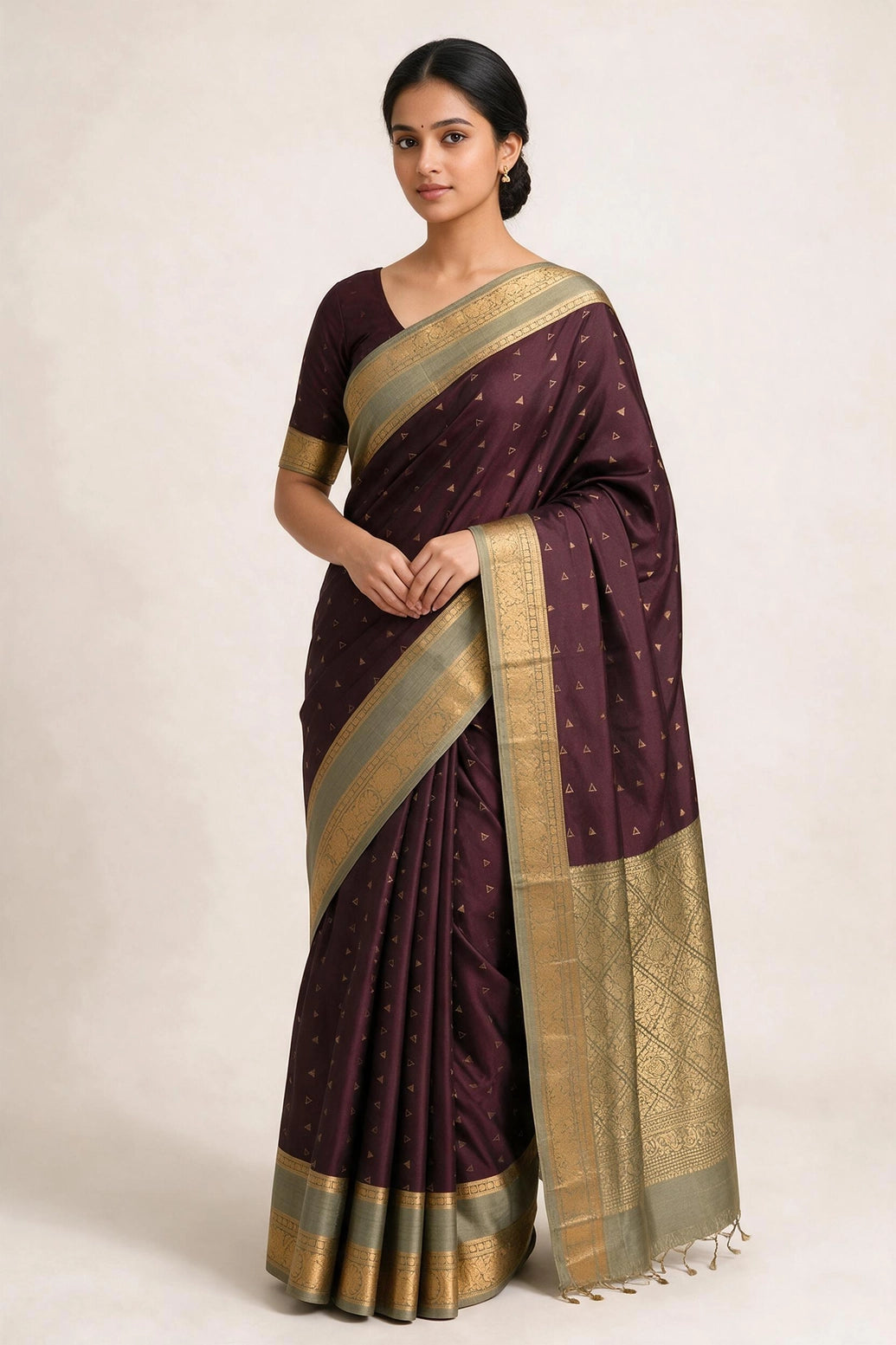 Grey Soft Silk Saree with Jacquard Border and Traditional Woven Pallu - Grey