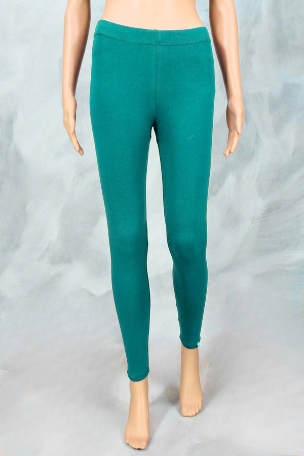 Reliance Green Ankle Length 4-Way Lycra Leggings for Women, Silicon Wash Smooth Finish - Reliance Green