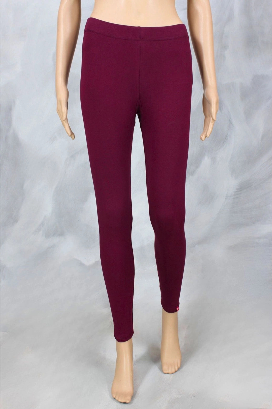 Burgundy Ankle Length Leggings for Women | 4-Way Lycra Stretch Fabric - Burgundy