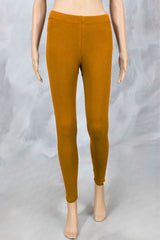 Mustard Ankle Length Lycra Leggings for Women, 4-Way Stretch Smooth Finish - Mustard