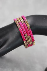 Multicolour crystal bangles set with vibrant bead detailing and gold-tone sparkle, perfect for festive wear, weddings, and mix-and-match eth