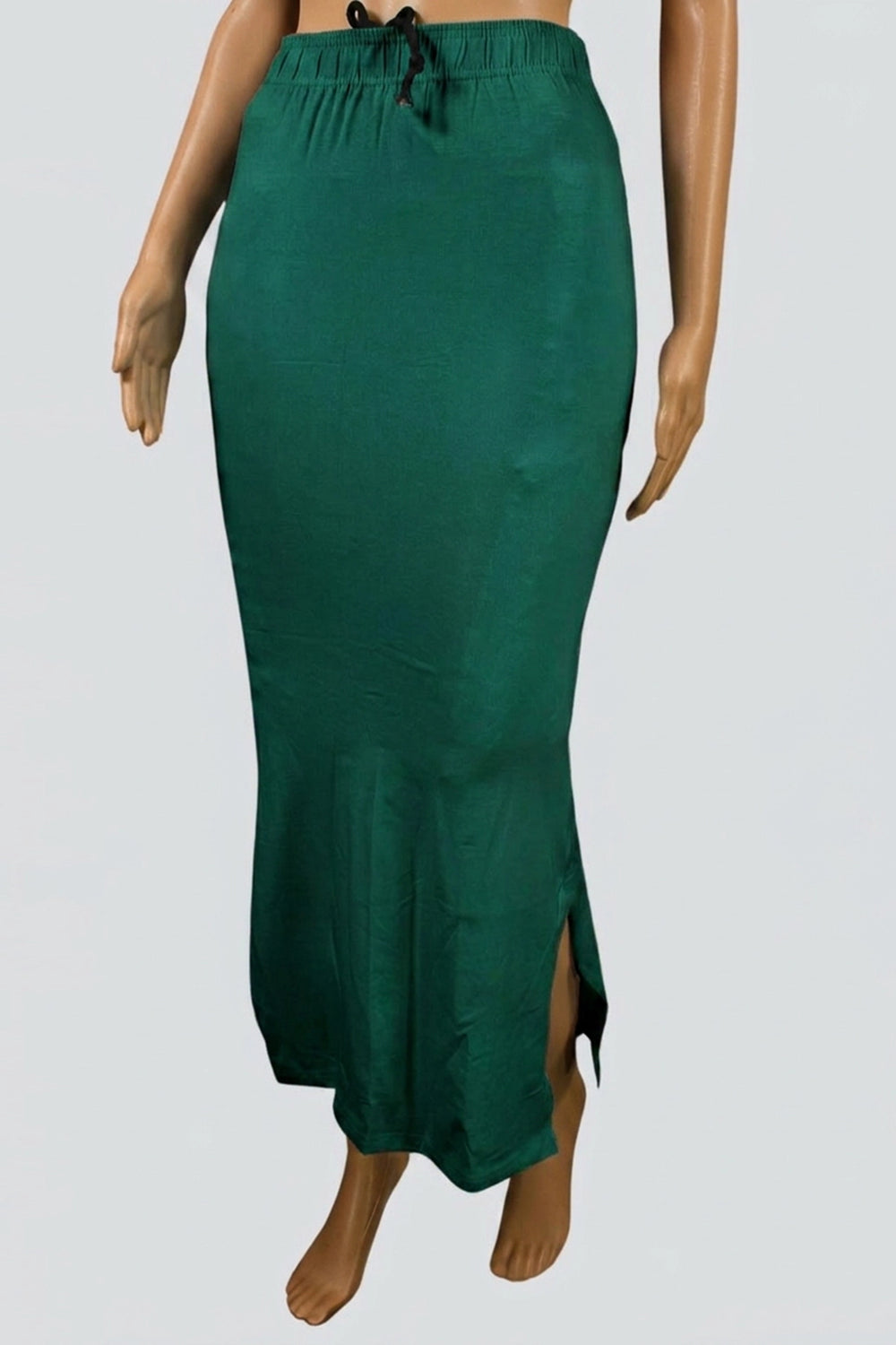 Bottle Green 4-Way Lycra Shapewear Inskirt for Women, Comfort Fit, Midi Length - Bottle Green