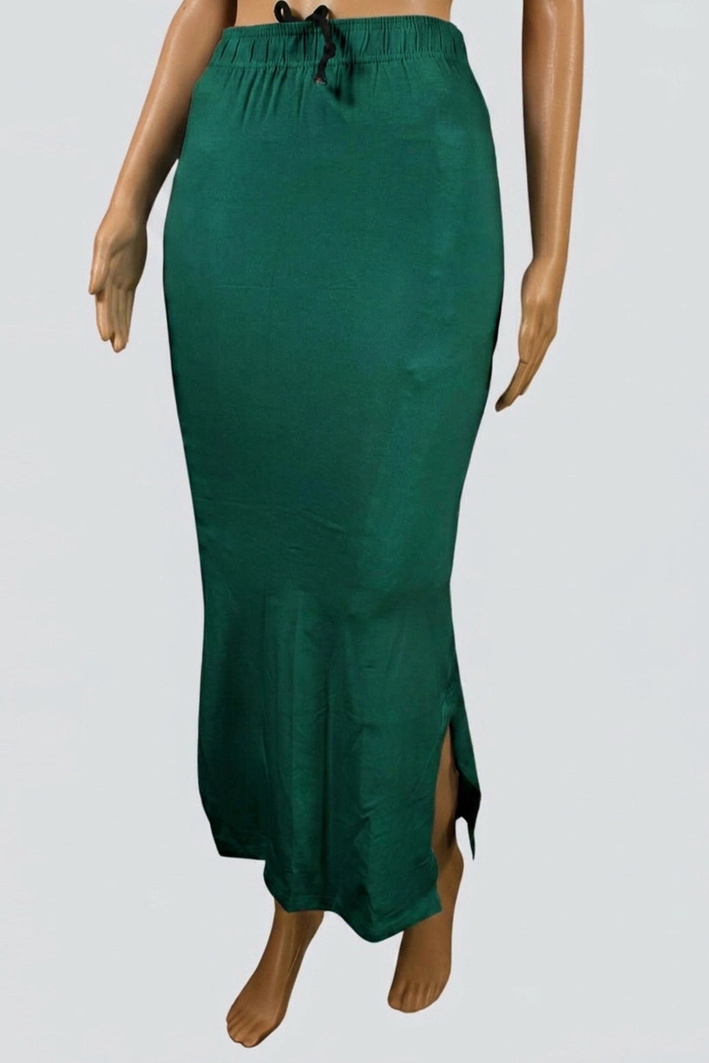 Bottle Green 4-Way Lycra Shapewear Inskirt for Women, Comfort Fit, Midi Length - Bottle Green