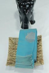 Blue Silk Cotton Saree with Zari Border and All-Over Design, Includes Blouse Piece - Blue