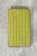 Parrot Green Korvai Soft Silk Saree with Gold Zari Buttas and Traditional Floral Border - Parrot Green
