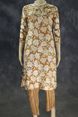 Golden Brown Cotton Kurta Set with Pant - Golden Brown