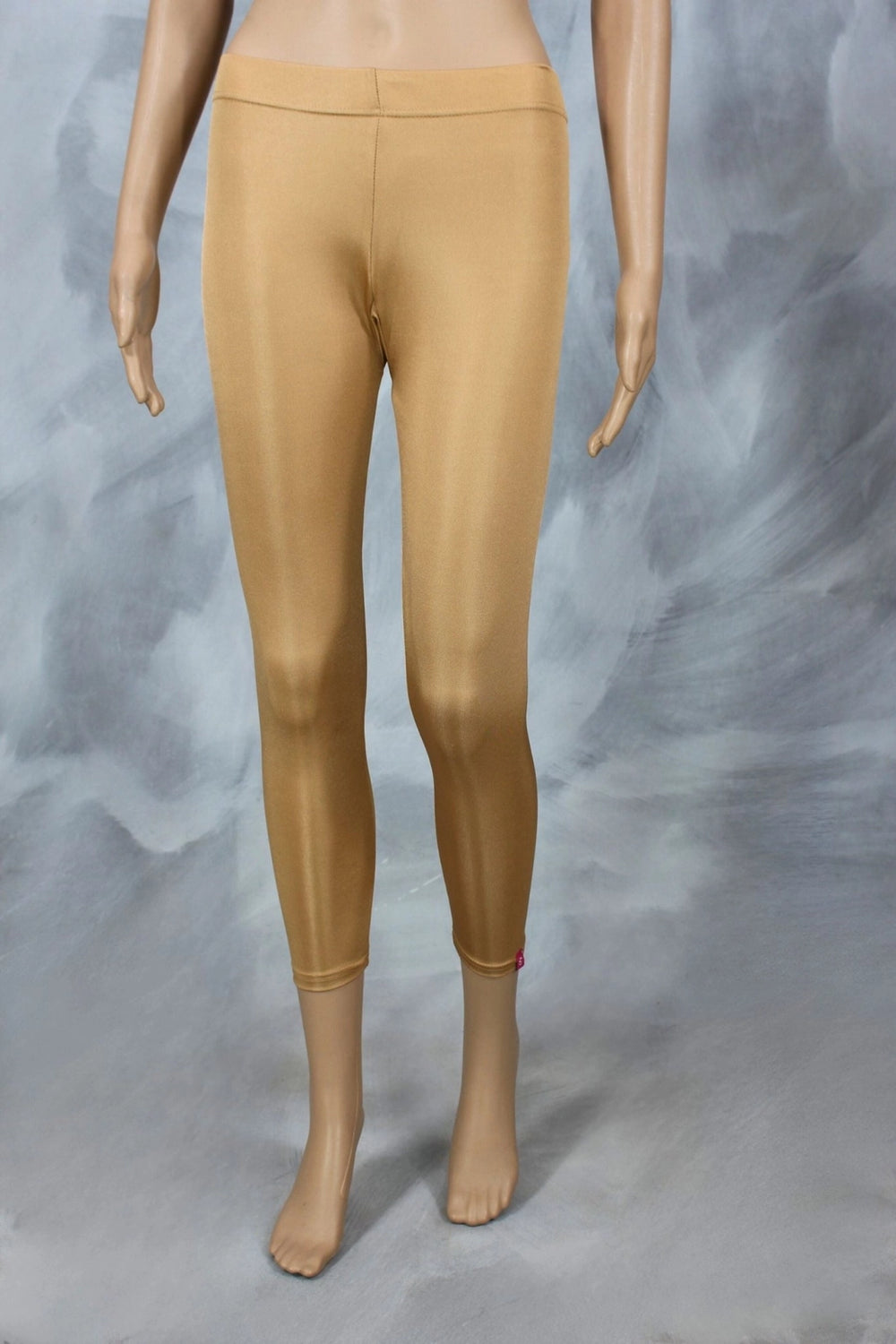 Stone Shimmer Ankle-Length Leggings for Women | 80% Polyester 20% Spandex - Stone