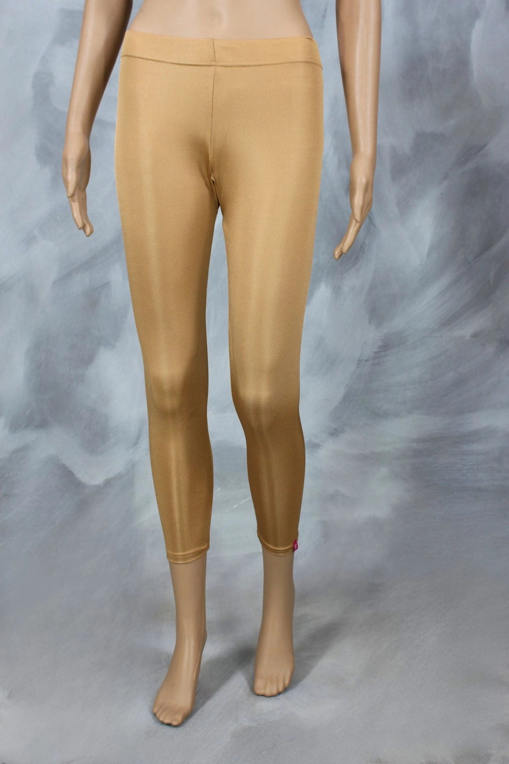 Stone Shimmer Ankle-Length Leggings for Women | 80% Polyester 20% Spandex - Stone