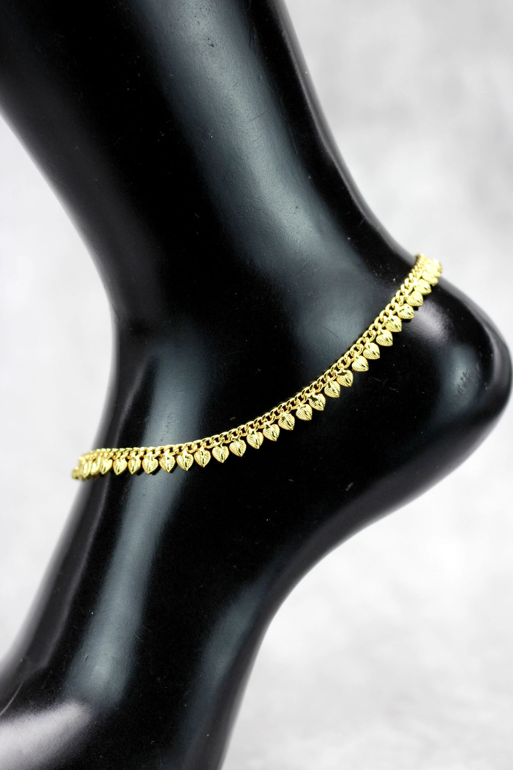 Gold-Plated South Indian Traditional Mango Design Anklet for Women - Gold