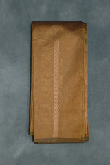 Mustard Silk Cotton Saree with Zari Border and Blouse Piece, Border Less Look - Mustard