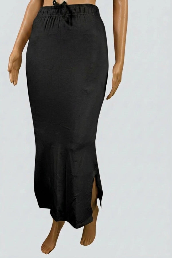 Black 4-Way Lycra Shapewear Inskirt for Women - Slim Fit Body Shaping Underskirt - Black
