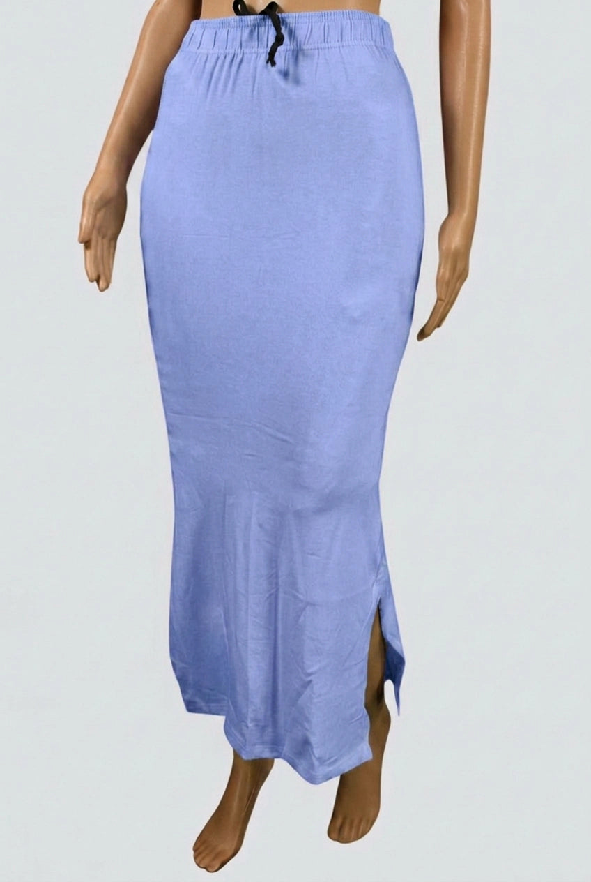Lavender Lycra Shapewear Petticoat with Side Cut | Stretchy Waist & Hip Support Skirt - Lavender