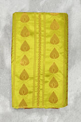 Orange Soft Silk Saree with Delicate Gold Zari Buttas and Floral Border - Orange
