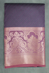 Semi Silk Saree - Purple