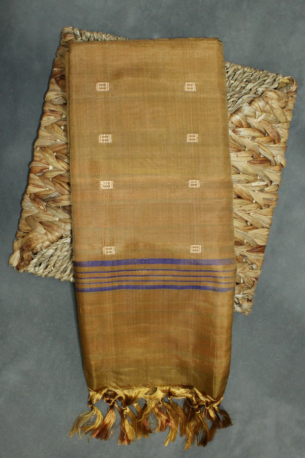 Vaazhai Naar Banana Pith Borderless Saree with Full-Body Buttas - Pink - Pink