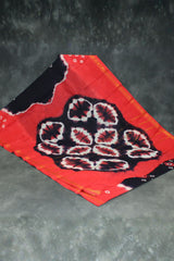Sungudi Cotton Bandhani Saree with Golden Zari Border - Orange, 5.5m Saree JCS Fashions