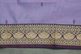 Lavender Poly Cotton Butta Saree with Gold-Thread — IMG-5
